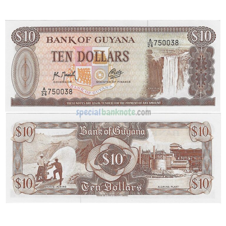 Guyana Dollars Banknote P F Unc Special Minds Store