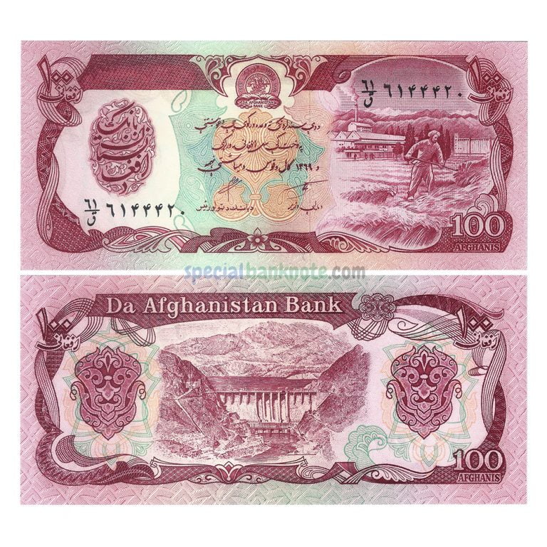 Afghanistan 100 Afghanis Banknote, 1979, UNC - Special Minds Store