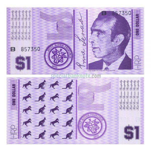 Hutt River Province 1 Dollar Banknote, 1970, UNC