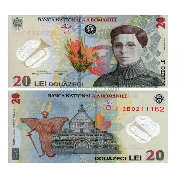 Romania 20 Leu Polymer Banknote, 2021, UNC