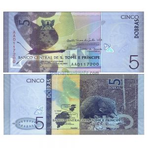 Sao Tome and Principe 5 Dobras Banknote, P-76a, 2020, UNC