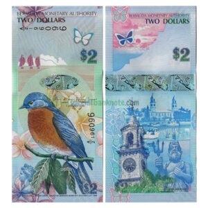 Bermuda 2 Dollars Banknote, 2009, P-57b, UNC