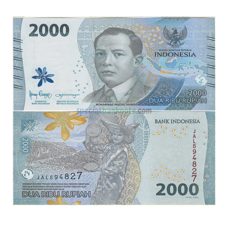 Indonesia 2000 Rupiah Banknote, 2022, Wor:P-163a, UNC - Special Minds Store