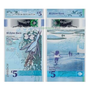 Northern Ireland 5 Pounds Ulster Bank Polymer Banknote, P-343a, 2018, UNC