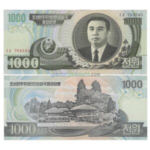 North Korea 1000 Won Banknote, 2002-2006, UNC