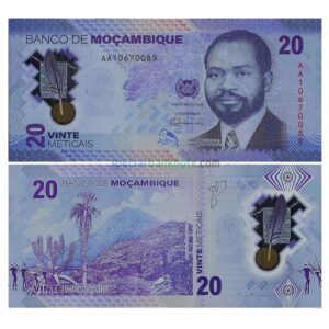 Mozambique 20 Meticais Polymer Banknote, 2024, P-155, UNC