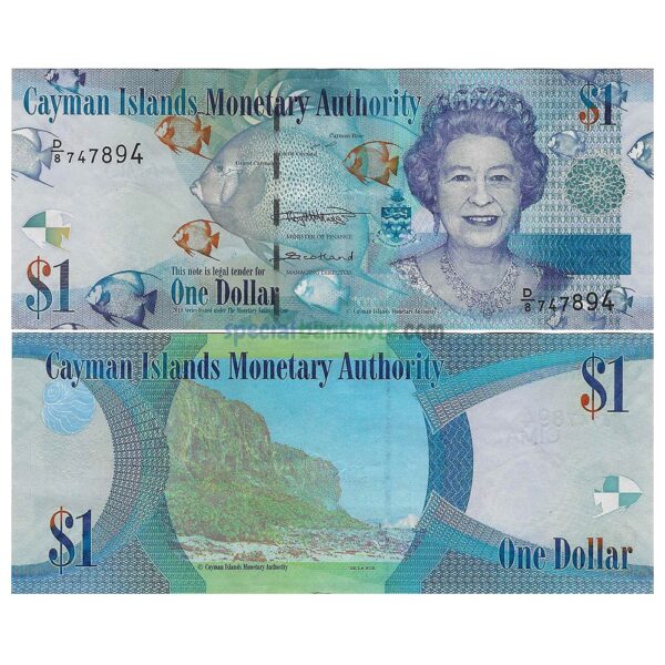 Cayman Islands 1 Dollar Banknote, 2010-2024, P-38, XF