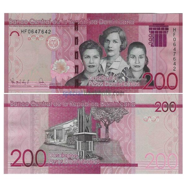 Dominican 200 Pesos Oro Banknote, 2023, P-191h, UNC