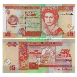 Belize 5 Dollars Banknote, 2020, P-67h, UNC