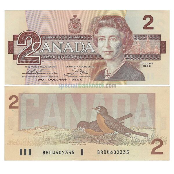 Canada 2 Dollars Banknote, 1987, P-94b1, AUNC