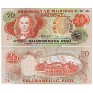 Philippines 20 Piso Banknote, 1978, P-162c, UNC