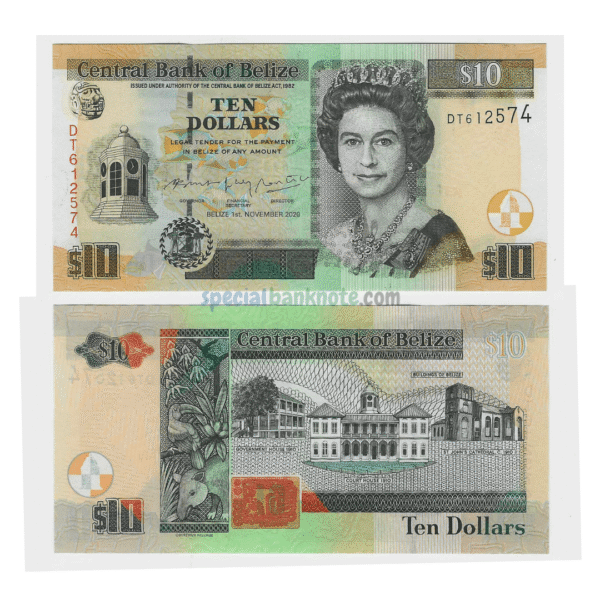 Belize 10 Dollars República Federativa do Brasil Banknote, 2020, P-68f, UNC