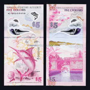 Bermuda 5 Dollar Smarter Design Polymer Banknote, P-64a, 2024, UNC