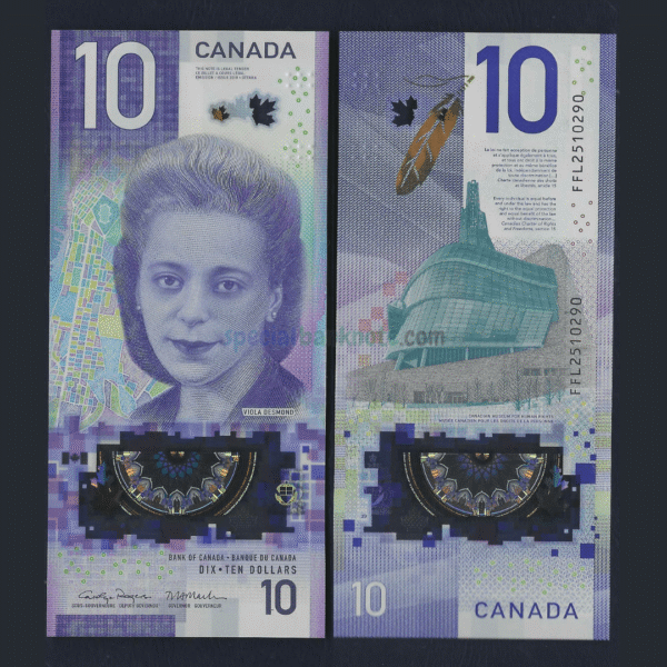 Canada 10 Dollars Polymer Banknote, P-113c, 2018, UNC