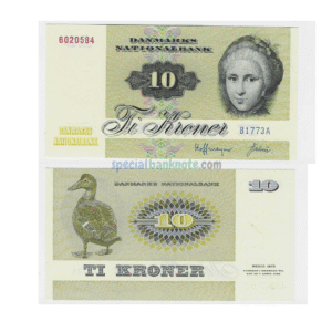 Denmark 10 Francs Bankanote, 1977, P-48g1, UNC