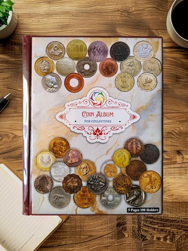 Special Minds Store® 100 Pockets Coin Holder Collection Storage Album Book for Collectors with Aesthetic Design