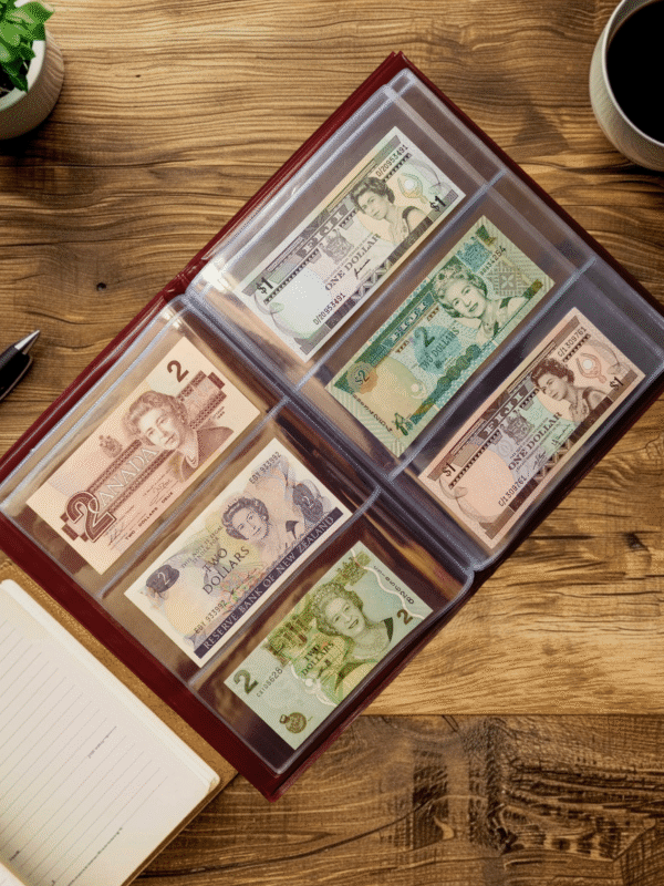 Special Minds Store® Aesthetic Design 60 Packet Banknote Album Collection Book, Acid-Free, PVC-Free Sleeves Album for World Currency Collection - Image 4