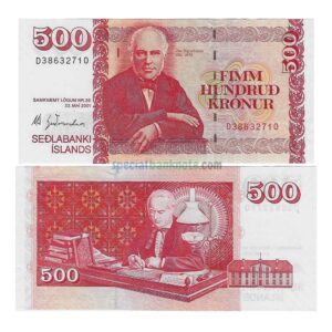 Iceland 500 Krónur Banknote, 2009, P-58a3, UNC