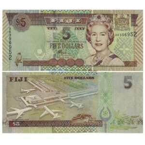 Fiji 5 Dollars Banknote, 2002, P-105b, UNC