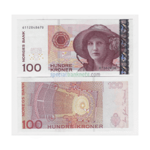 Norway 100 Kroner Hologram Foil Stripe (VII Series) Banknote, 2006, P-49c, UNC