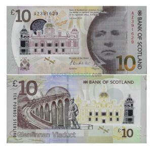 Scotland 10 Pounds Sterling Bank of Scotland Polymer Banknote, 2016, P-131a, UNC