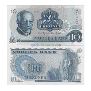 Norway 10 Kroner Banknote, 1983, P-36c6, UNC