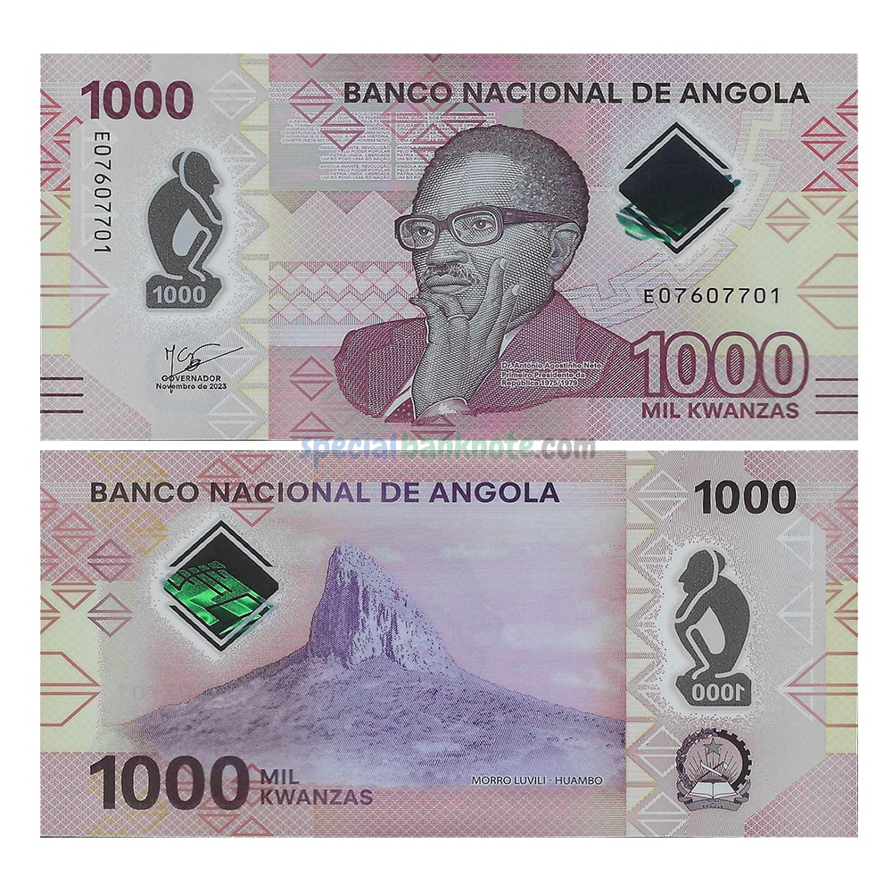 Angola 1000 Kwanzas Polymer Banknote, 2023, P-162b, UNC
