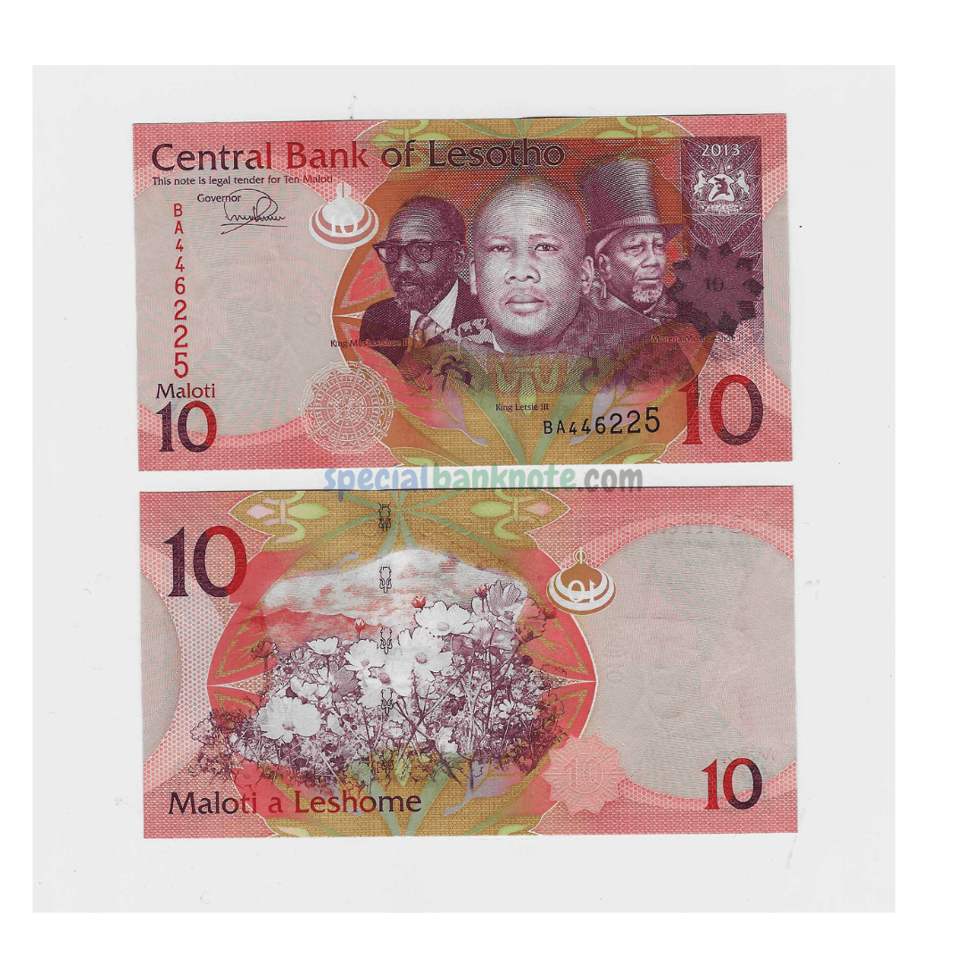 Lesotho 10 Maloti Banknote, 2013, P-21b, UNC