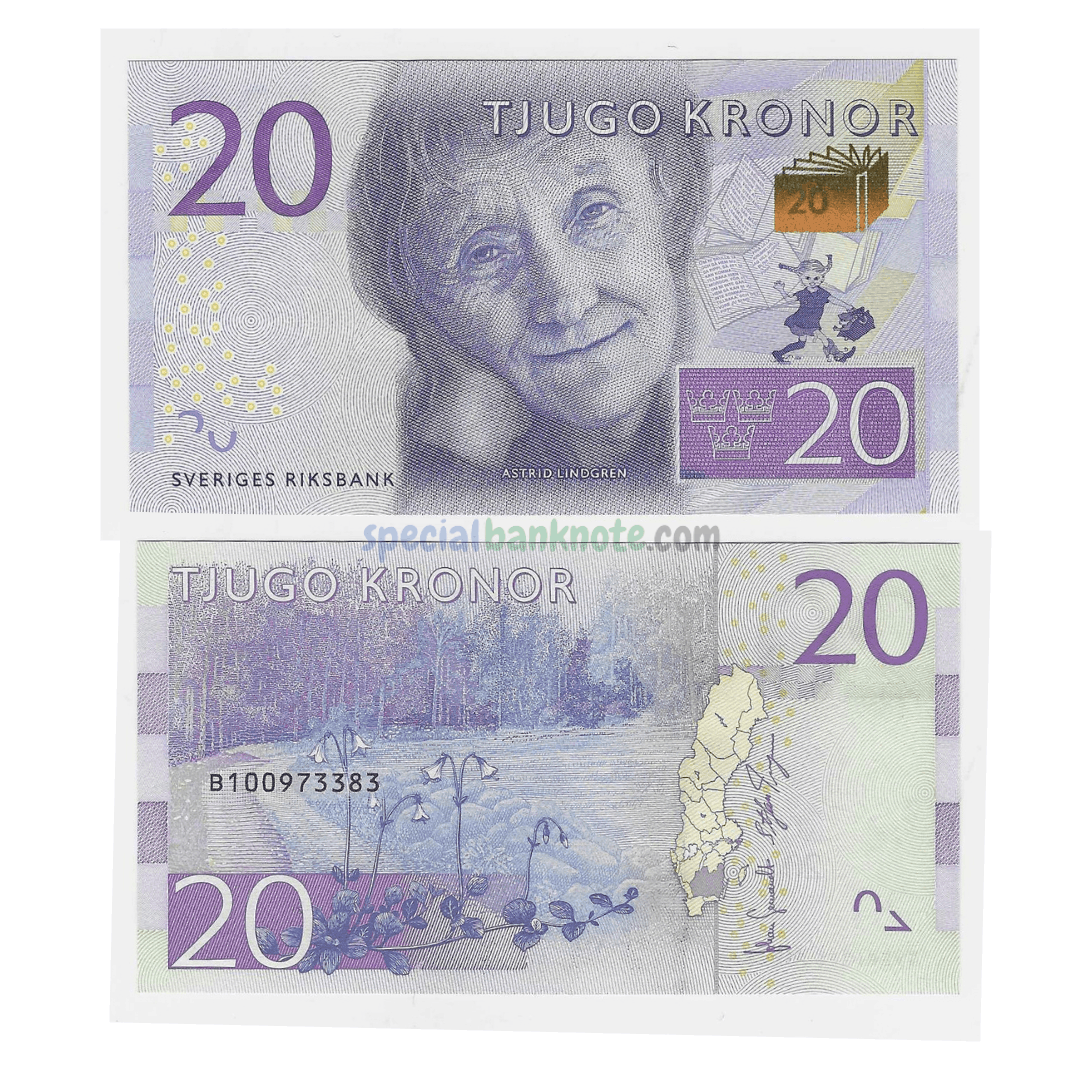 Sweden 20 Kronor Banknote, P-69a, 2014, UNC